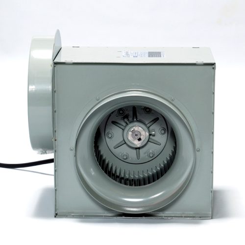 Sirocco fan with forward-curved blades used in HVAC systems for efficient airflow
