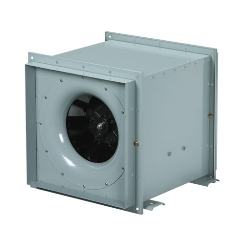 Inline duct fan installed within ventilation system for airflow boost