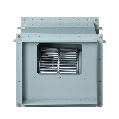 Inline duct fan installed within ventilation system for airflow boost