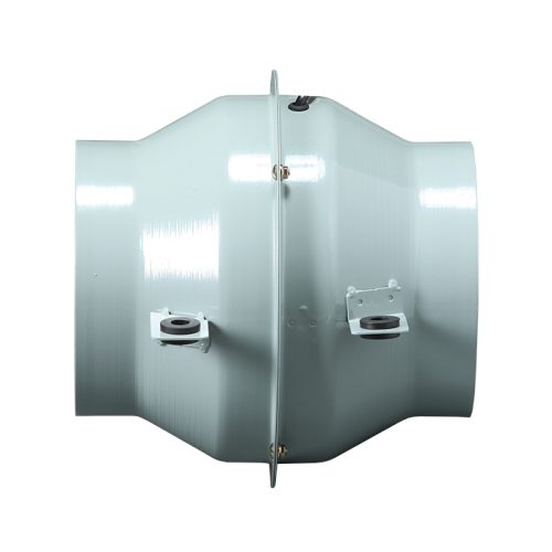 Round inline ventilating fan for duct ventilation systems